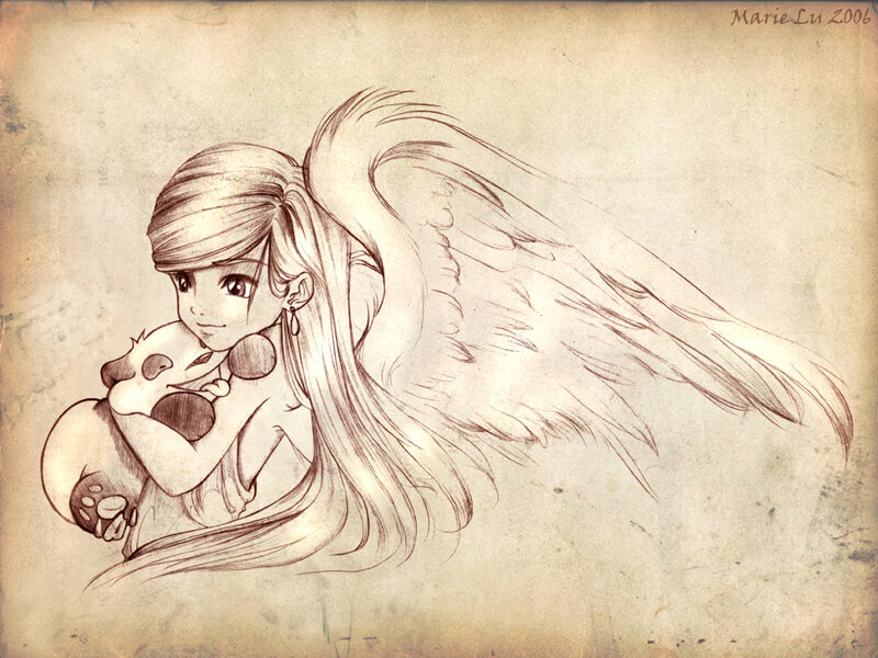 angel girl with wings