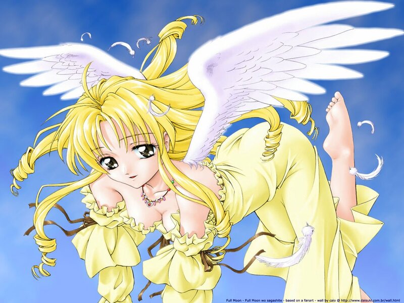 Angel girl with wings