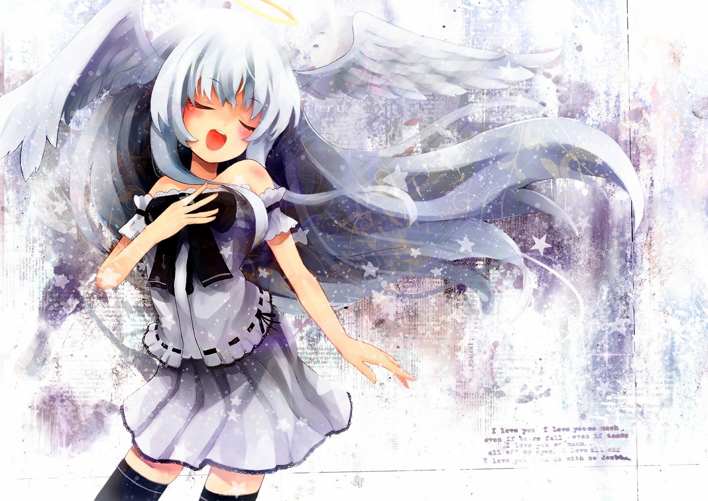 Angel girl with wings