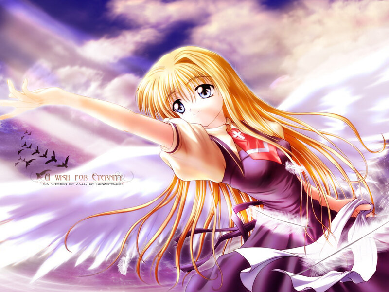 Angel girl with wings