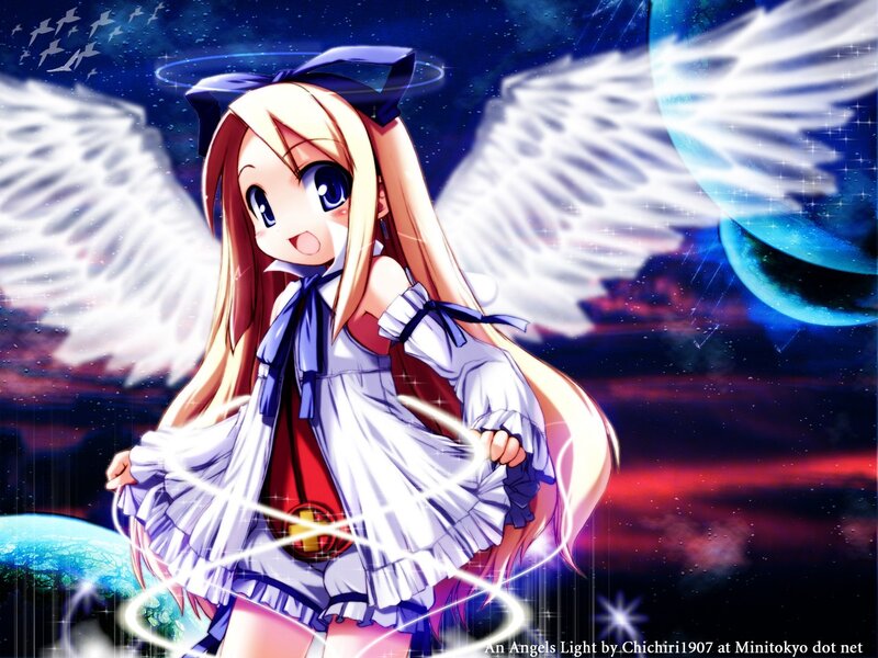 Angel girl with wings
