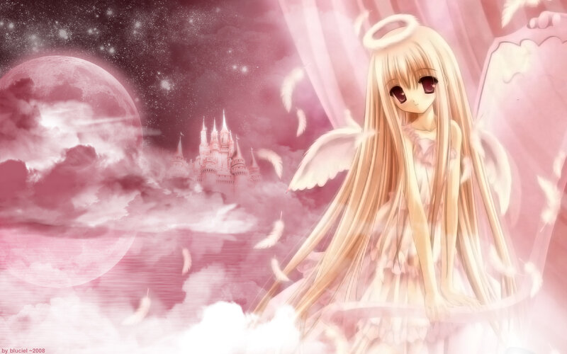 Angel Girl with Wings — Pink