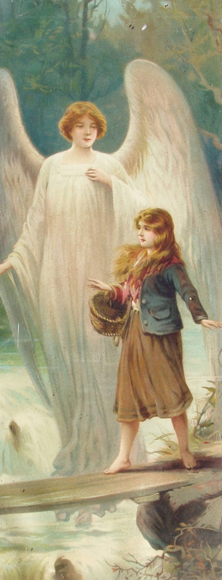 Angel guiding a child