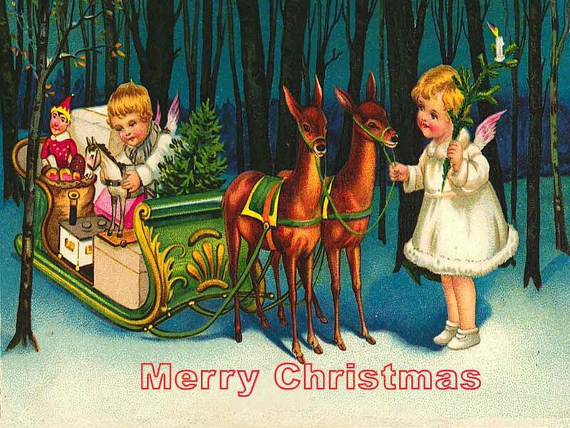 Angel Guiding Sleigh