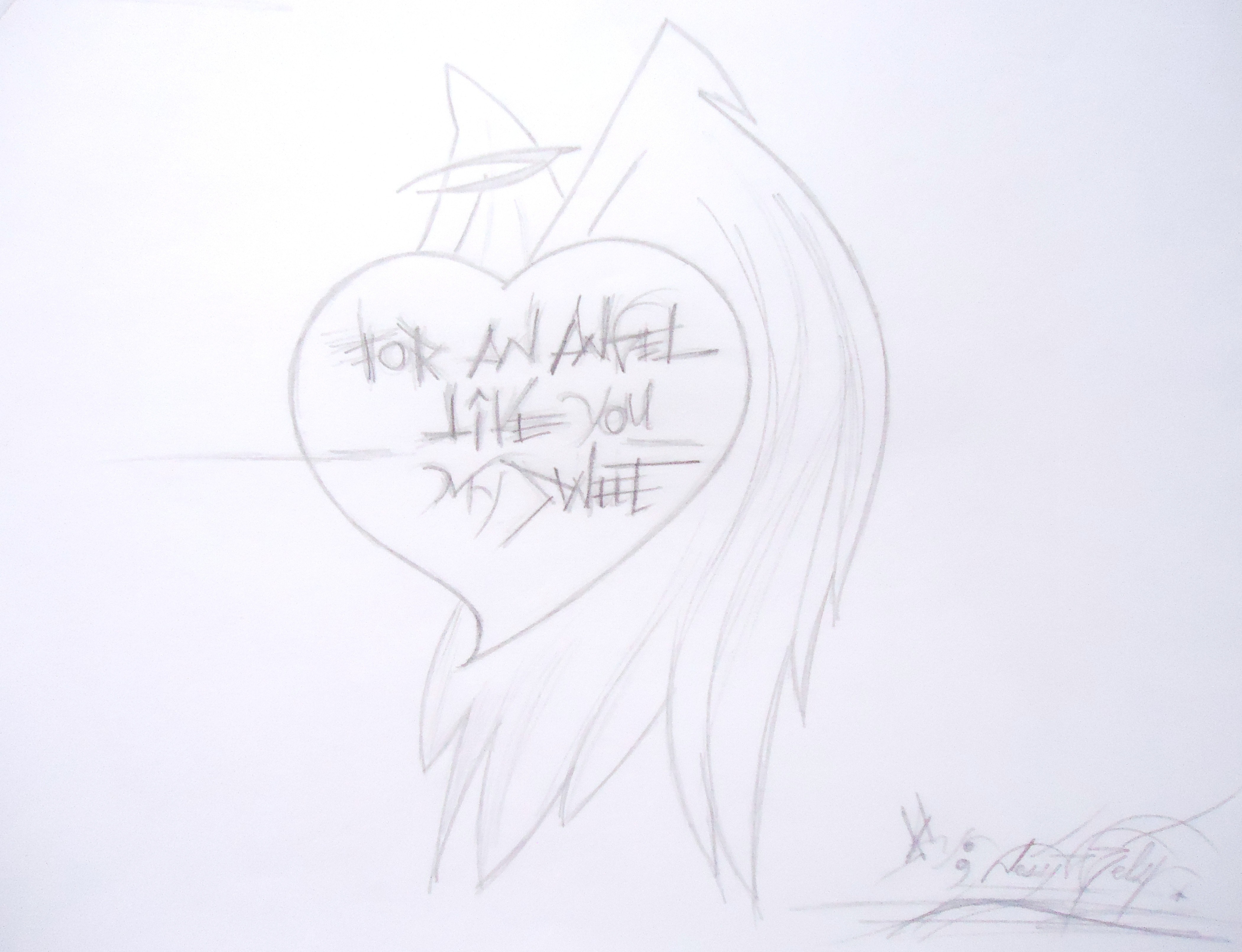 angel heart sketch