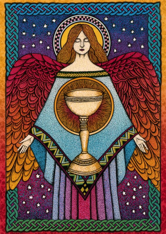 Angel holding a chalice