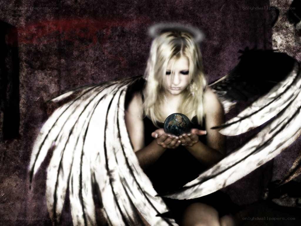 angel holding a globe