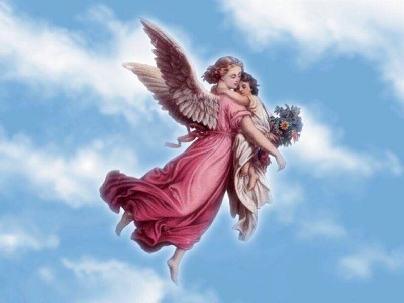 Angel Holding Child