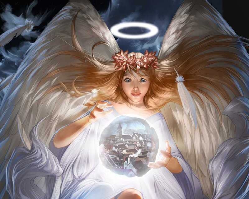 Angel Holding Crystal Ball