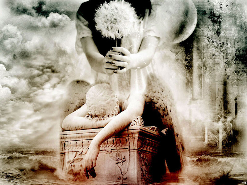 Angel Holding Dandelion