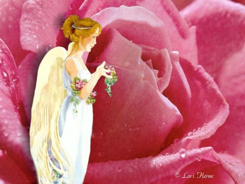 Angel Holding Flowers