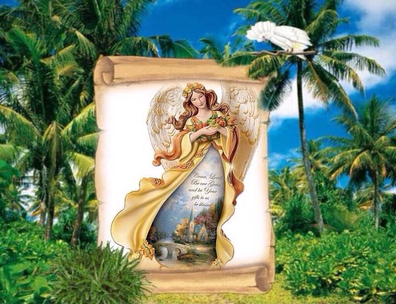 Angel Holding Fruit