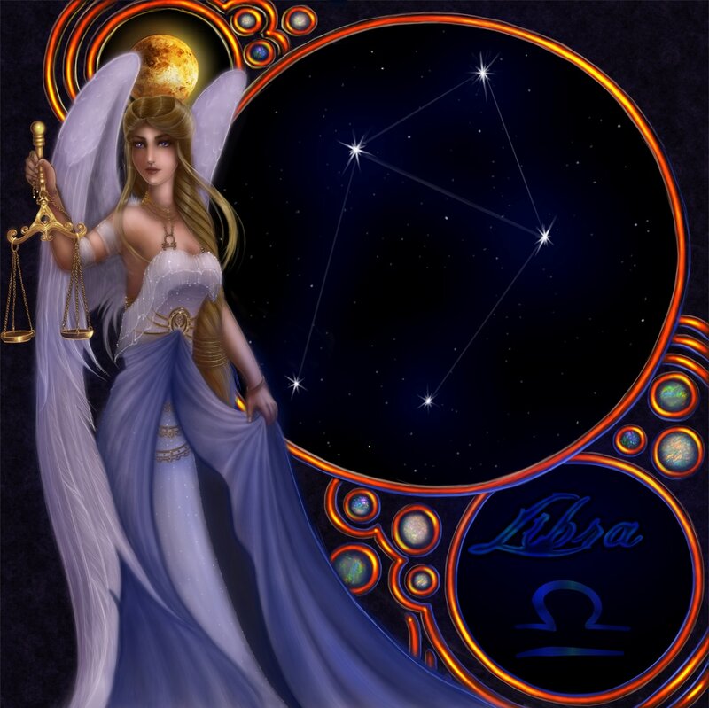 Angel Holding Scales — Purple