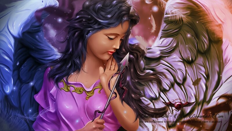 Angel Holding Spear