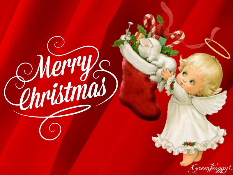Angel Holding Stocking
