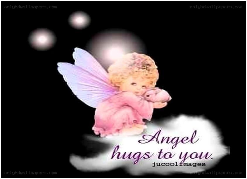 Angel hugging a bird
