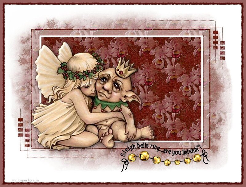 Angel Hugging a Goblin