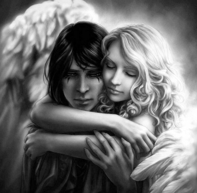 Angel Hugging Person