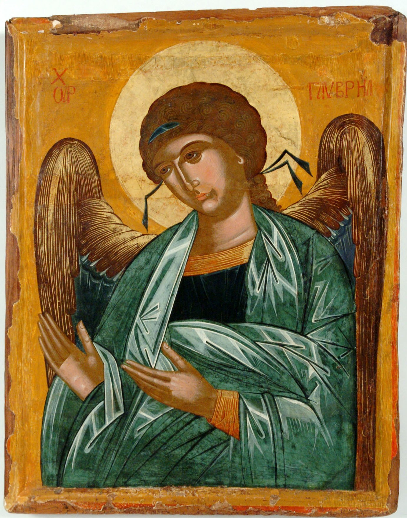 Angel icon with green robe