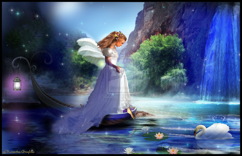 Angel in a Boat — Blue
