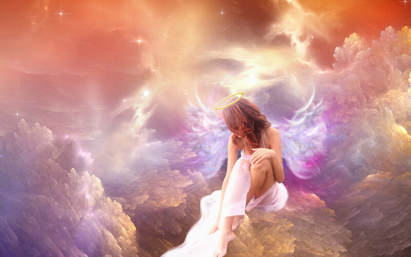 Angel in a Celestial Sky