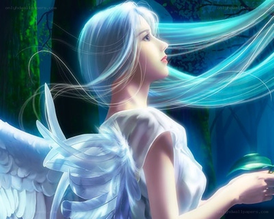 angel in a forest