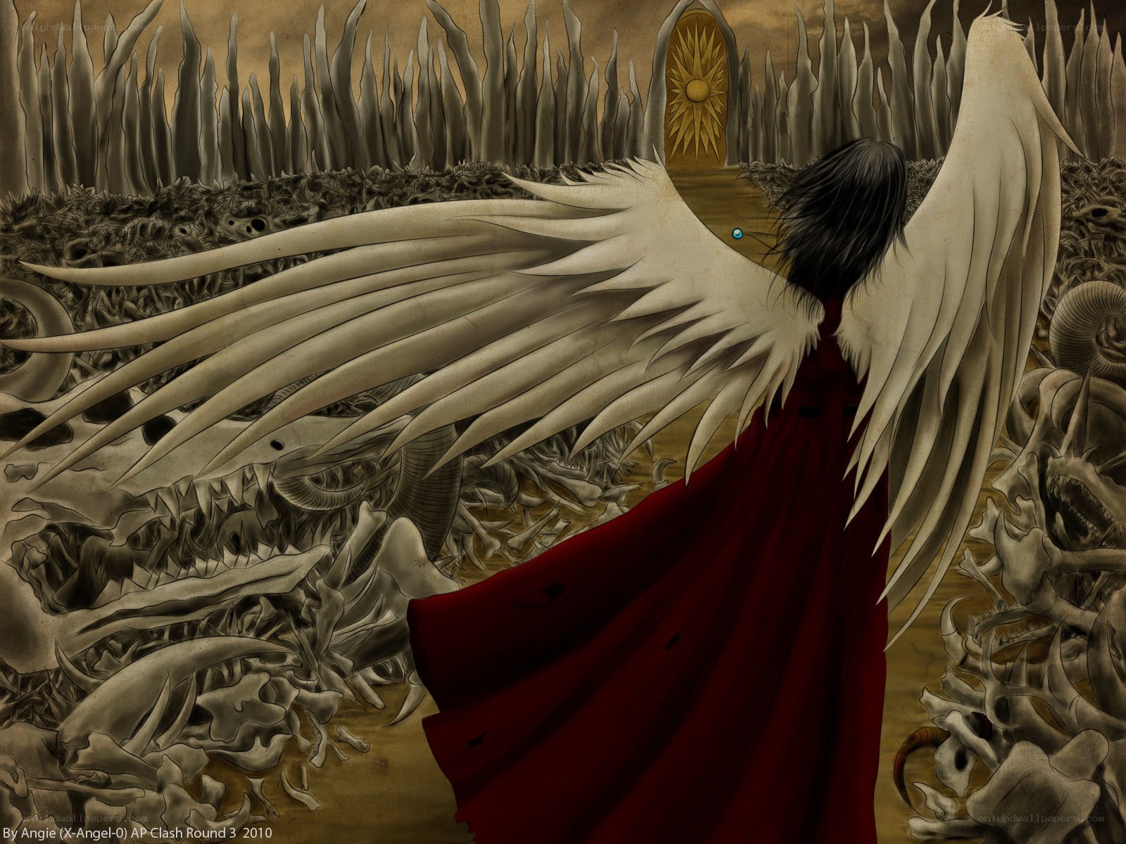 Angel in a graveyard