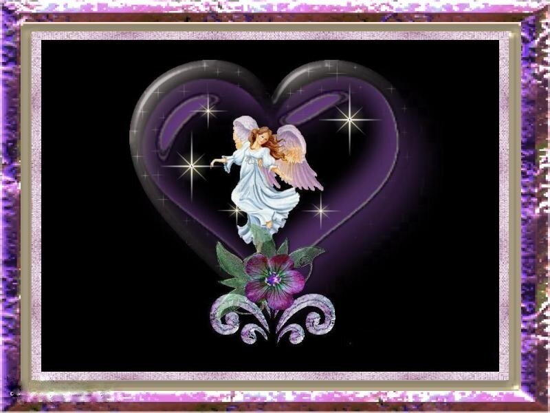 Angel in a purple heart