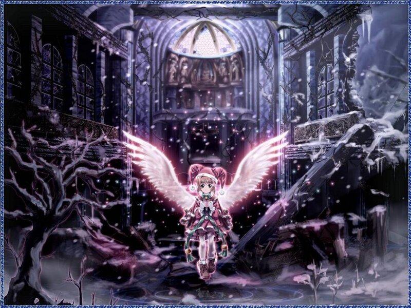 Angel in a ruined cathedral