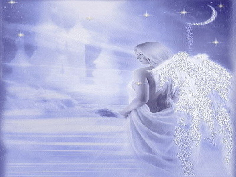 Angel in a starry night
