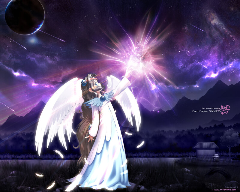 Angel in a starry night
