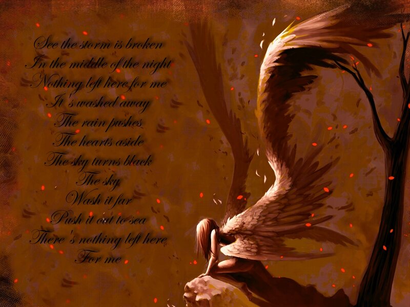 Angel in a storm