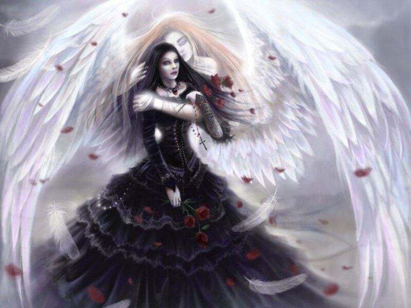 Angel in Black Dress