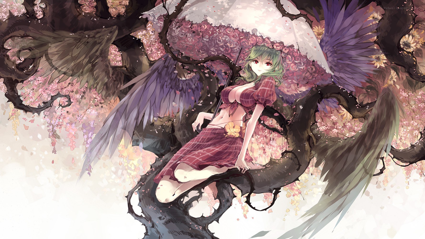angel in cherry blossom tree