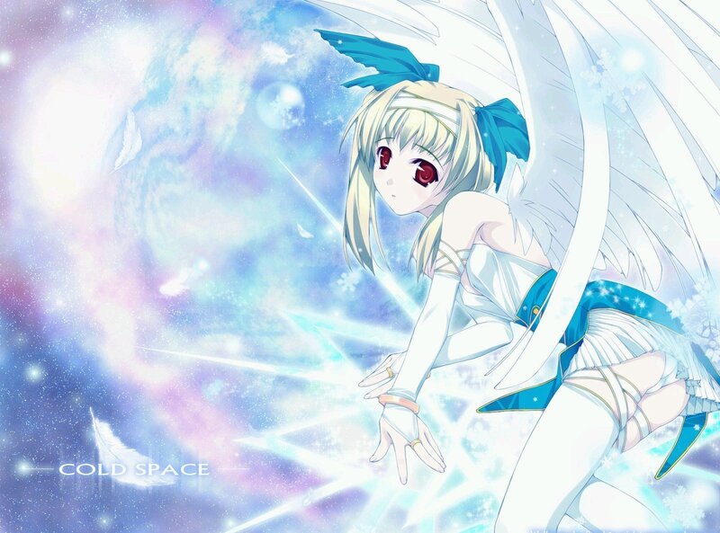 angel in cold space