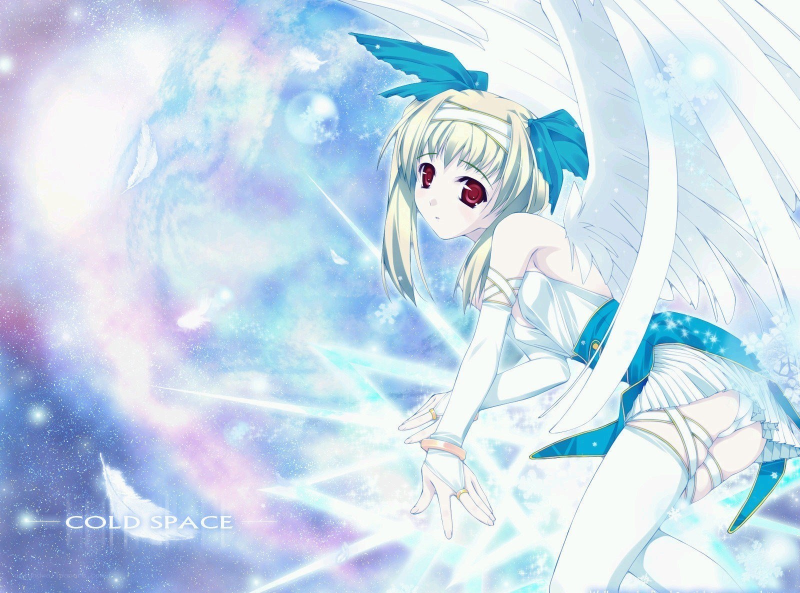 angel in cold space