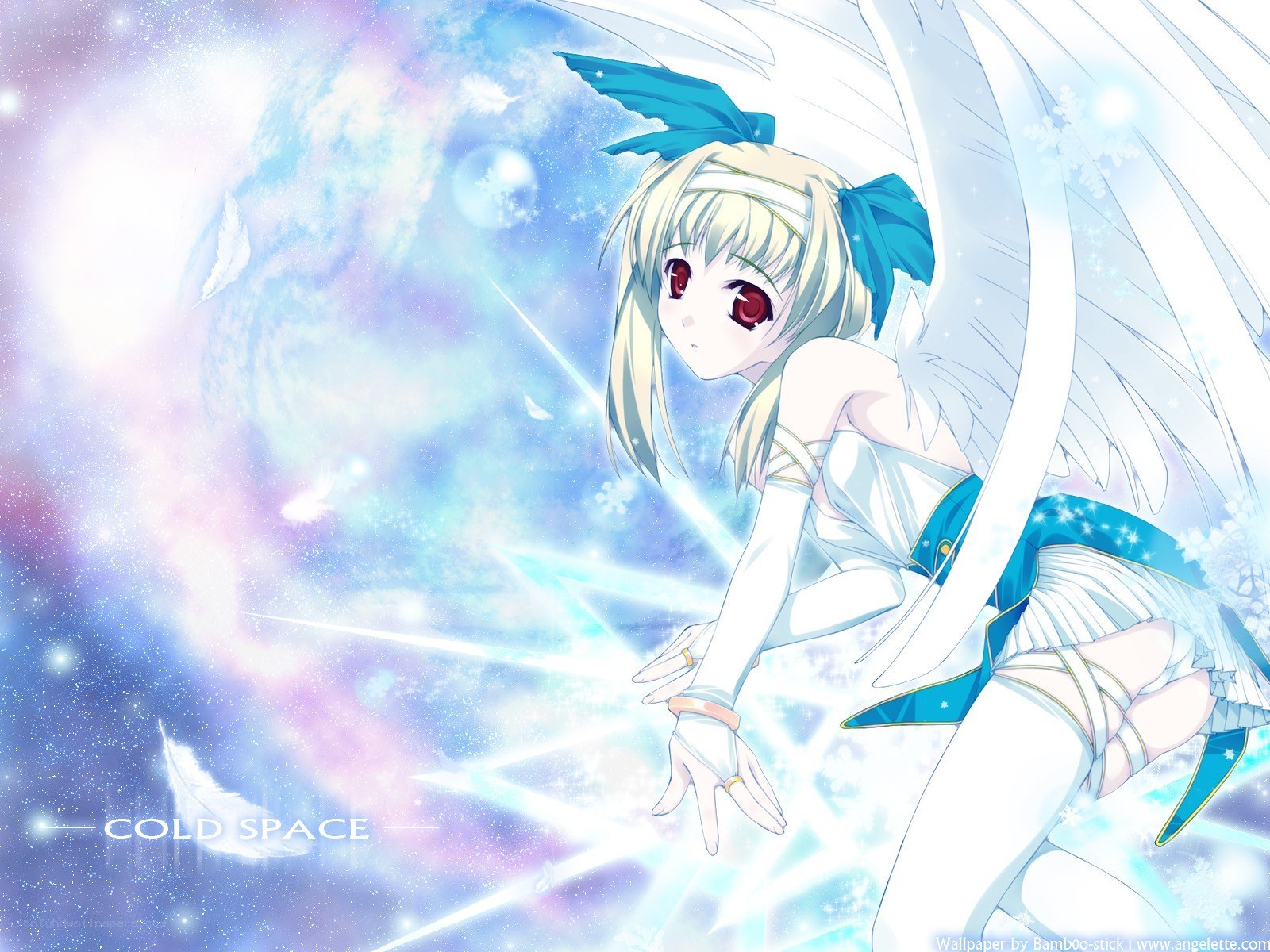 angel in cold space