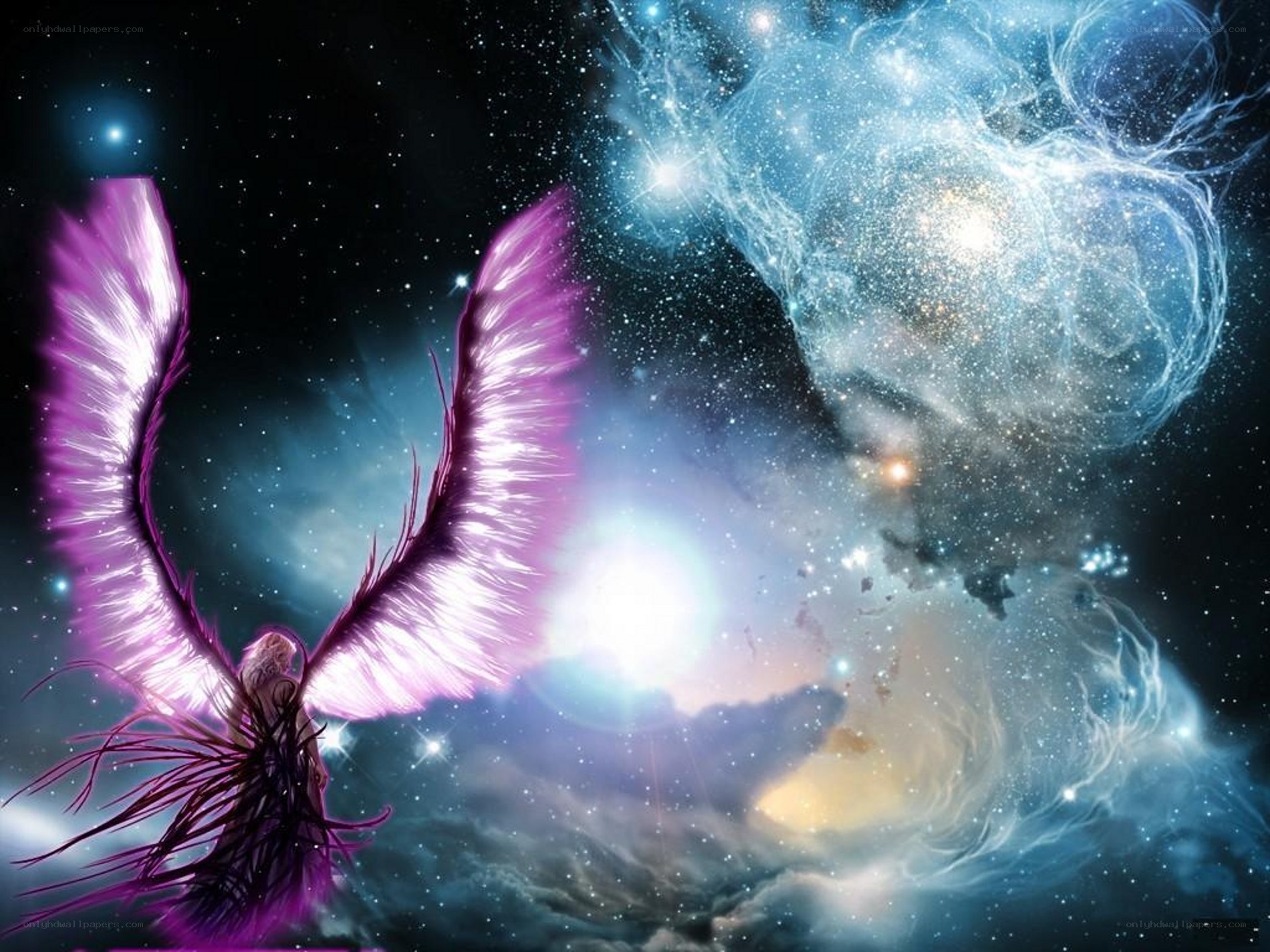 angel in cosmic space