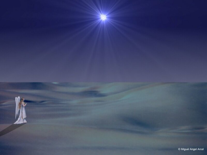 Angel in Desert Landscape