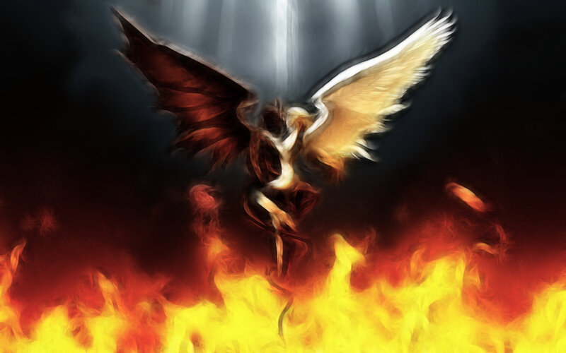 angel in flames