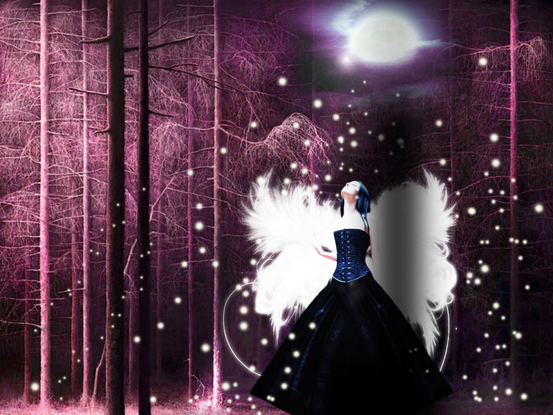 Angel in Forest — Purple