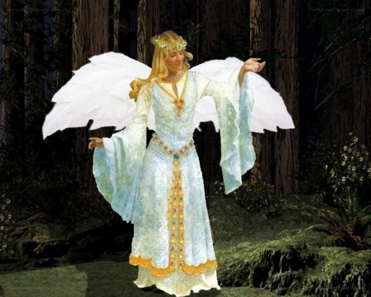 angel in forest
