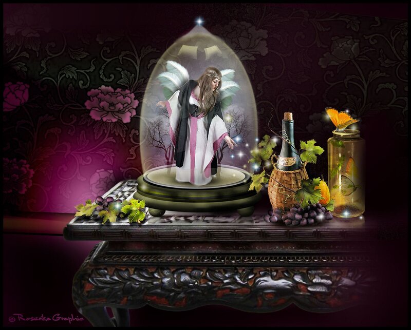 Angel in Glass Dome — Purple