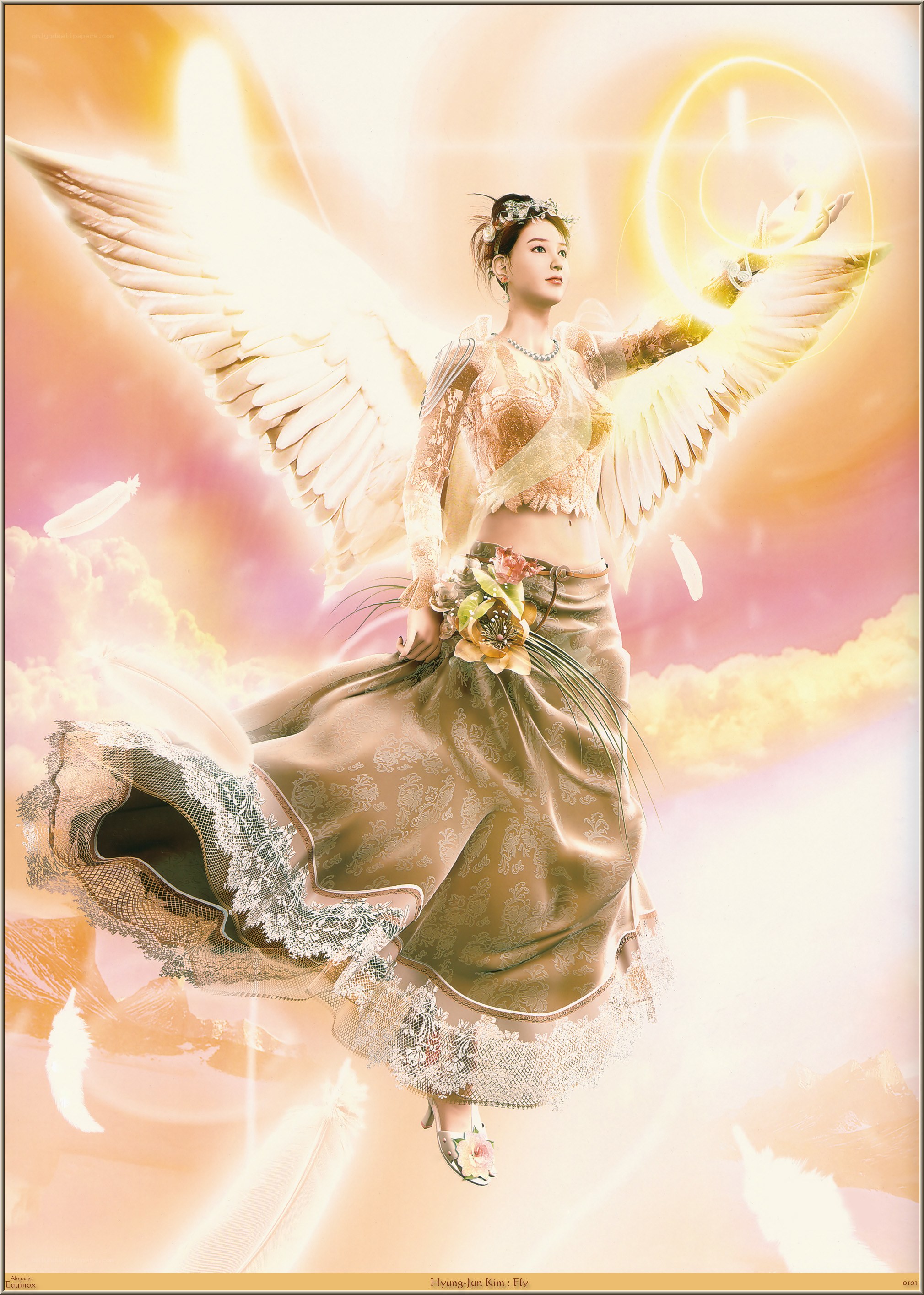Angel in golden light