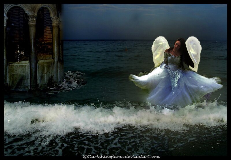 Angel in Ocean — Blue