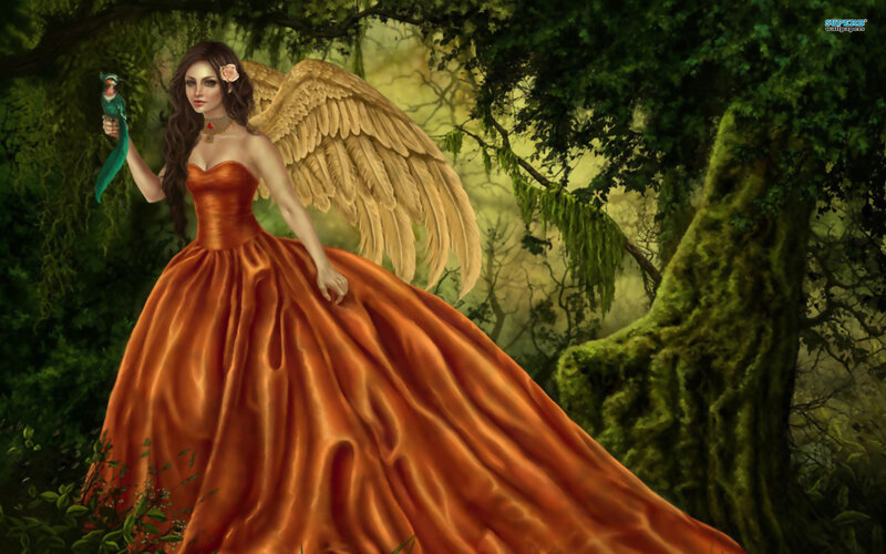 Angel in Orange Dress — Serene