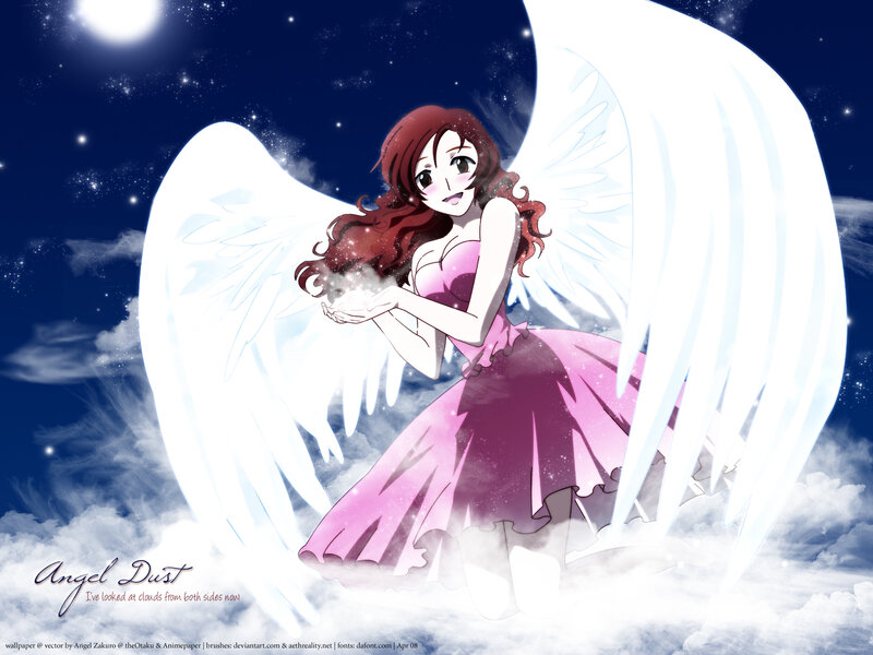 angel in pink dress