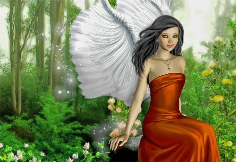 Angel in Red Dress — Serene