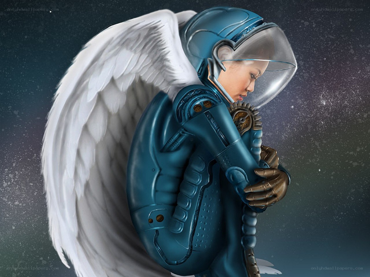 angel in space suit
