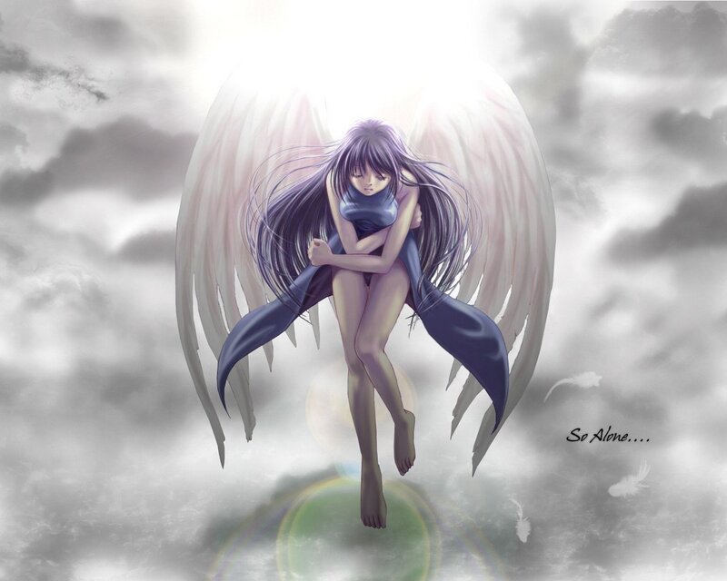 Angel in the clouds